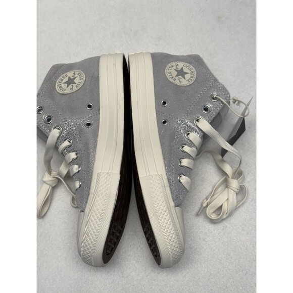 Converse Chuck Taylor Madison Silver MetallicWomen's Mid Top Sneakers Sz 7.5 New - Picture 5 of 16